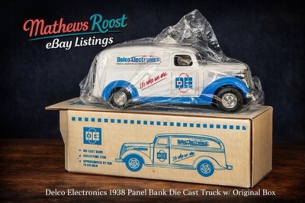 Delco Electronics 1938 Panel Bank Die Cast Truck w/ Box GM Promo